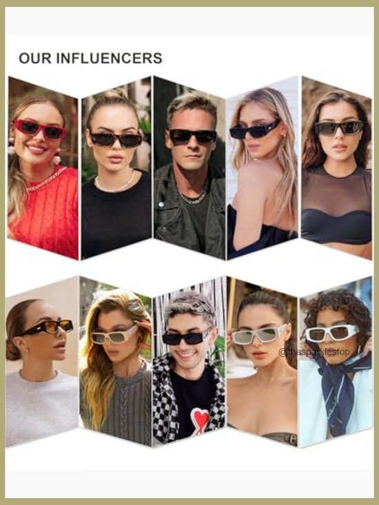 Trendy Y2K Rectangle Polarized Sunglasses with UV400 TAC Lenses main image 6